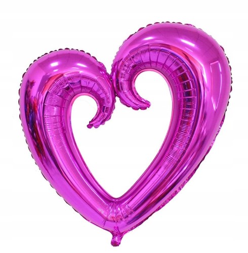 BALON foliowy różowe serce serduszko walentynki