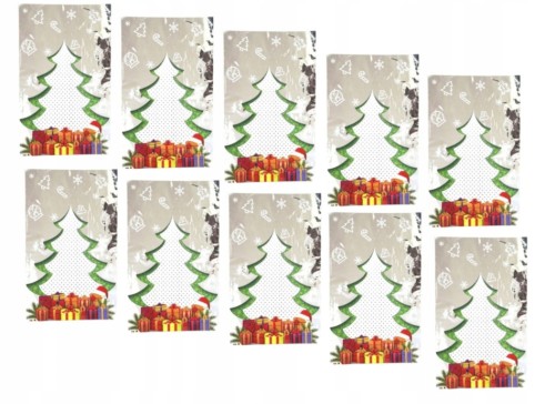 Świąteczne prezentowe torebki foliowe 10sz 30 x 50