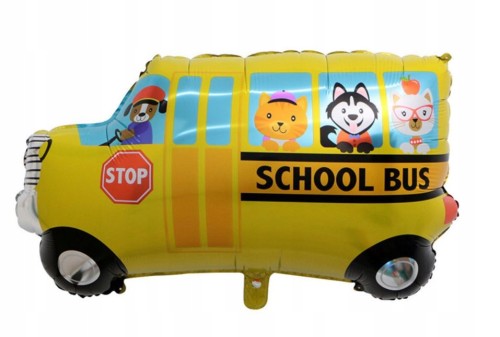 BALON foliowy autobus szkolny school bus żółty