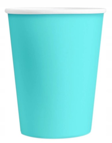Kubki kubeczki papierowe 250 ml 6 szt niebieskie