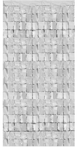 Ściana foliowa kurtyna srebrna tło 100 cm x 200 cm