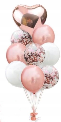 Zestaw balony serce wesele chrzciny ślub urodziny
