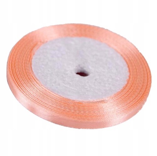 Wstążka tasiemka satynowa pomarańczowa 1cm x 22m