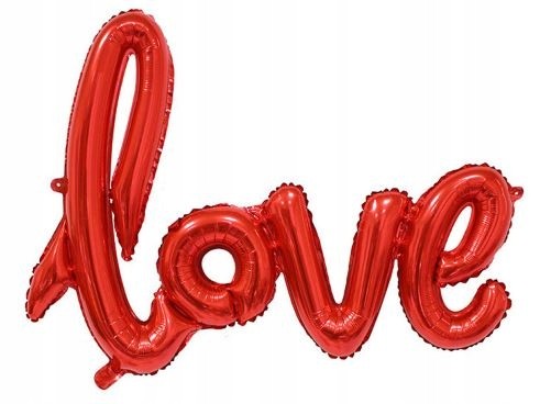 BALON foliowy love czerwony panieński 108x66cm