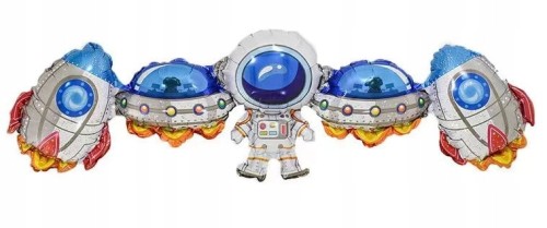 Girlanda balony astronauta kosmos urodziny 92x29cm
