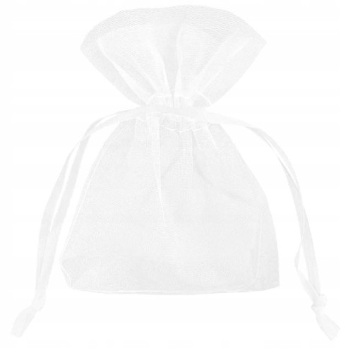 Woreczki z organzy białe wesele 11 cm x 18cm 6 szt