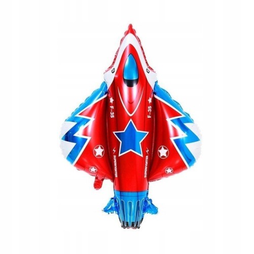 BALON foliowy czerwony SAMOLOT szybowiec urodziny