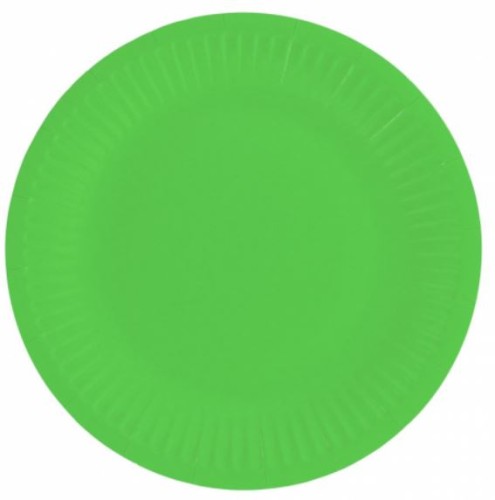 TALERZYKI papierowe 6 szt 18 cm urodziny zielone