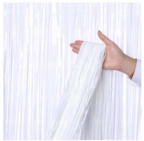 KURTYNA samoprzylepna pastelowa biała 100cmx200