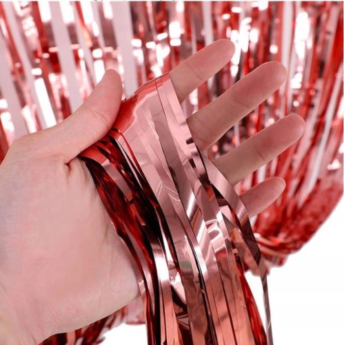 KURTYNA DEKORACJA rose gold ZASŁONA samoprzylepna