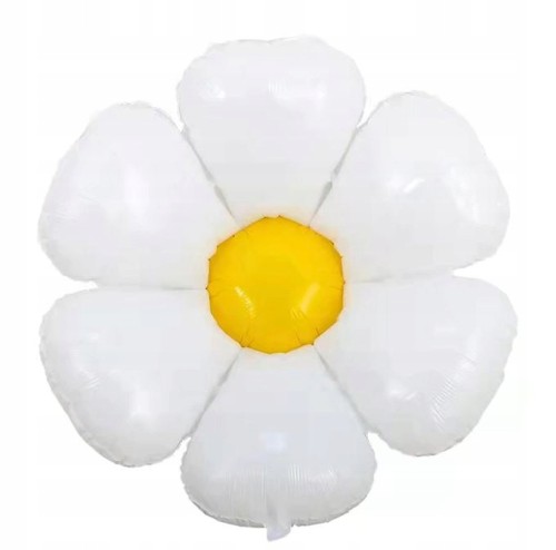 BALON foliowy urodziny KWIAT biały roczek 50 cm