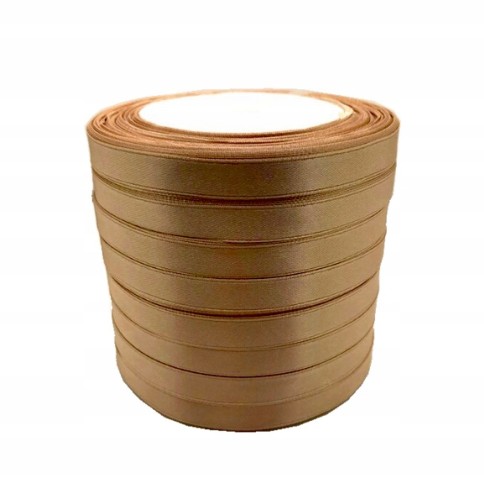 Wstążka cienka satynowa brązowa 1 cm zestaw 220 m