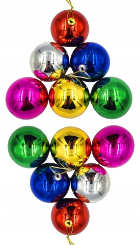 bombki choinkowe 6 sztuk kolory gładka połysk 5cm
