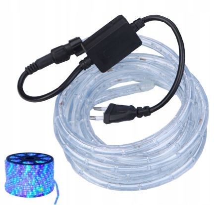 Wąż świetlny migający LED multikolor 10m choinkowy