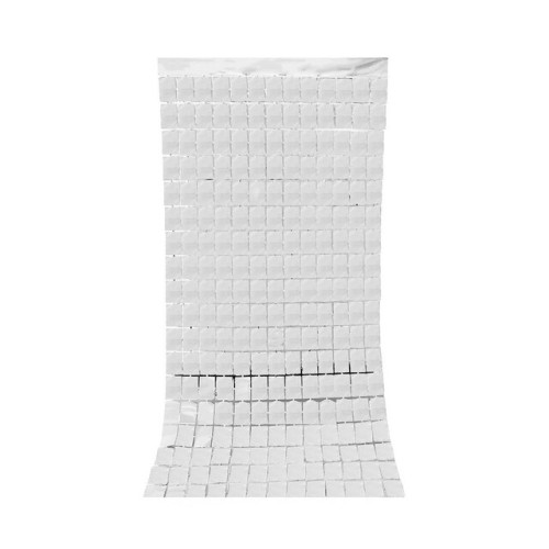Kurtyna foliowa srebrna panelowa tło 100cm x 200cm