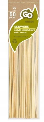 Bambusowe patyczki do szaszłyków 25cm 50szt 2,5mm