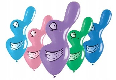 Balony pastelowe KACZKA w kształcie kaczki 5 szt