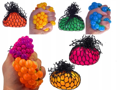 4x Gniotek silikonowy Antystresowy w Siatce Ball
