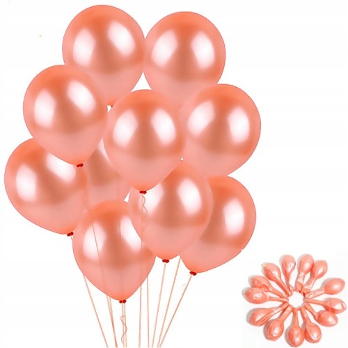 Balon metaliczny rose gold 50 szt. wesele urodziny