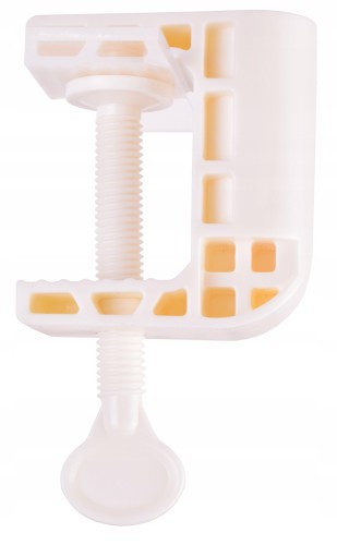 Uniwersalny zacisk stojak wspornik uchwyt biały