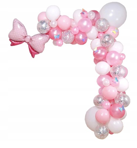 Zestaw balonów girlanda balonowa różowa 120 szt.