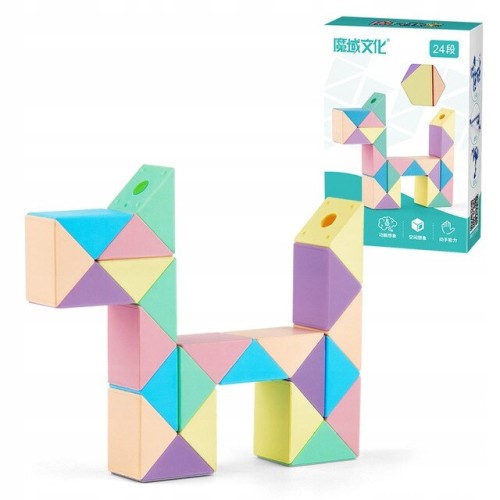 Układanka magiczna SNAKE pastelowy kostka 24 el