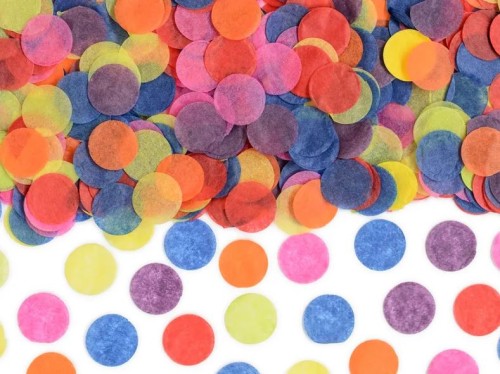KONFETTI papierowe urodziny chrzest kolorowe mix