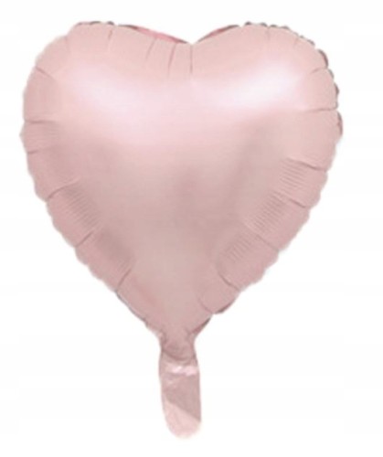 BALON foliowy matowy różowy serduszko serce 45 cm