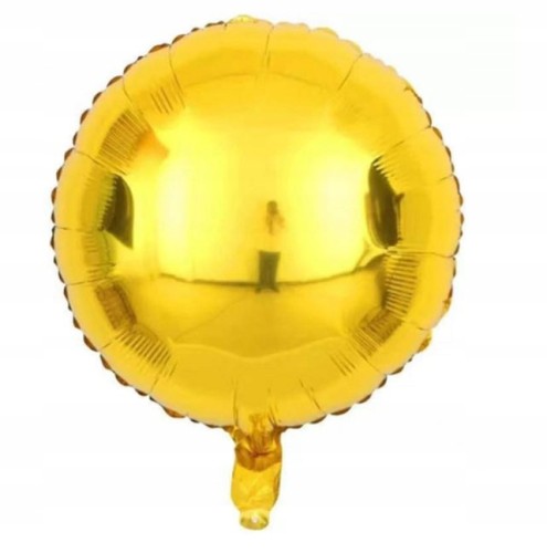 Balon foliowy okrągły złoty metaliczny 45 cm gold