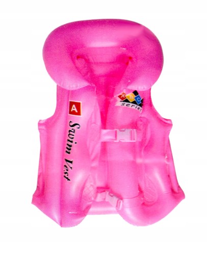 Kamizelka do pływania ratunkowa różowa 52 cm