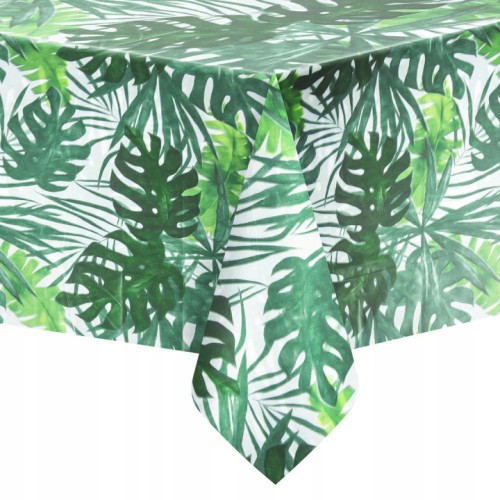 Obrus wodoodporny w zielone liście 137 x 274 cm
