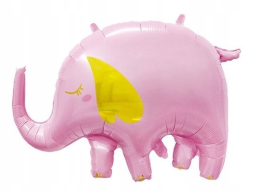 BALON foliowy słonik różowy słoń baby shower 59x84
