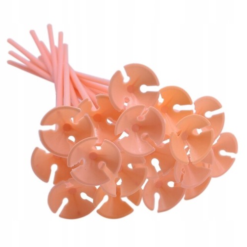 Patyczki patyk do balonów koszyk 10sz pomarańczowe