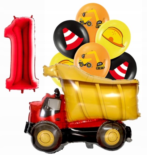 Zestaw balonów pierwsze 1 urodziny roczek wywrotka