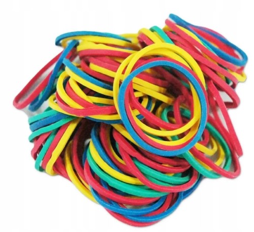 Gumki recepturki kolorowe mix warkoczyki 50g małe