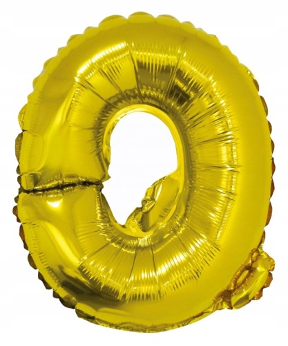 BALON foliowy ZŁOTY litera Q urodziny 70 cm
