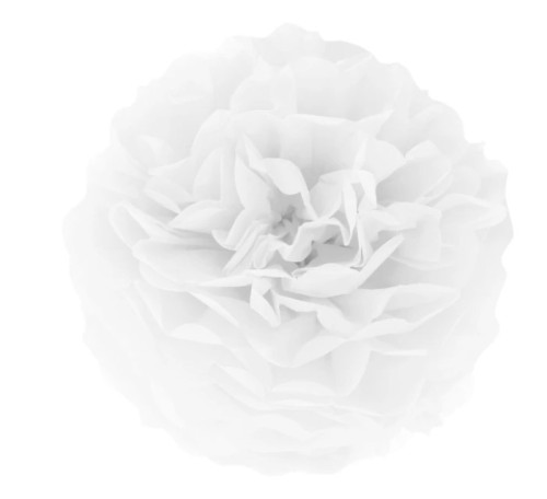 Kula biały dekoracyjny Pompon bibułowy 25 cm party
