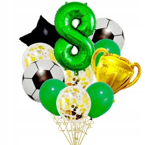 Zestaw balonów piłka nożna na 8 ósme urodziny