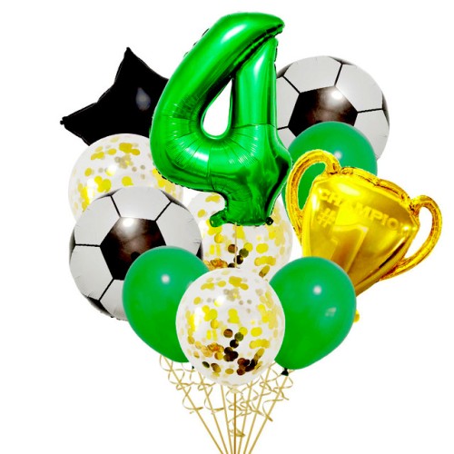 Zestaw balonów piłka nożna na czwarte 4 urodziny
