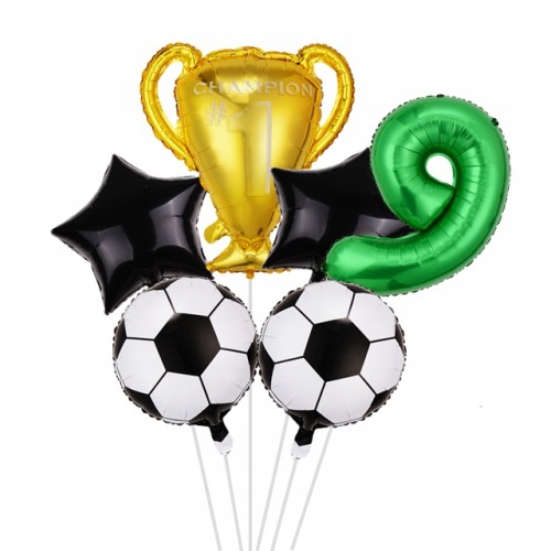 Zestaw balonów na dziewiąte 9 urodziny piłka nożna