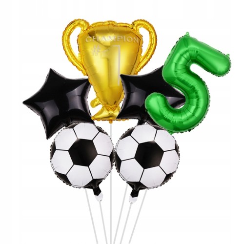 Zestaw balonów na piąte 5 urodziny piłka nożna