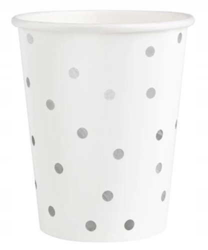 Kubki papierowe 220ml 6szt urodziny białe s roczek