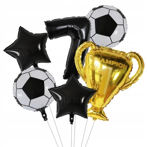 Zestaw balonów piłka nożna na siódme 7 urodziny