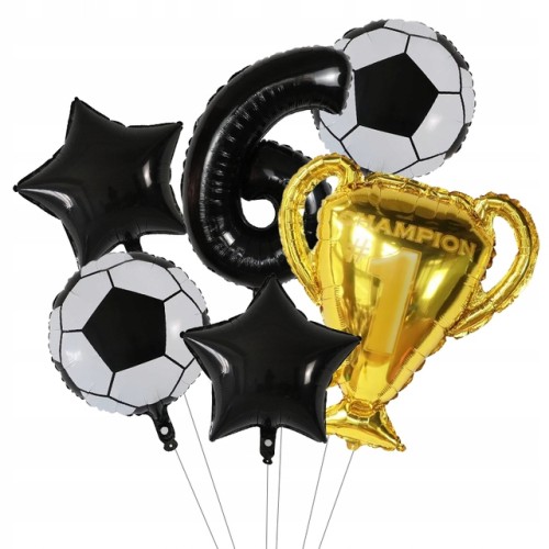 Zestaw balonów piłka nożna na szóste 6 urodziny