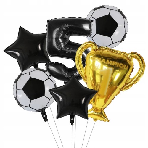 Zestaw balonów piłka nożna na piąte 5 urodziny