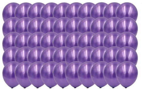 Balony lateksowe fioletowe metaliczne 50szt 5 cali