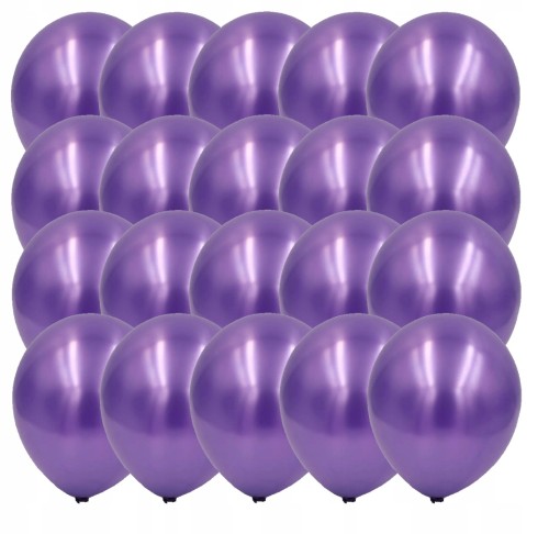 Balony lateksowe fioletowe metaliczne 20szt 5 cali