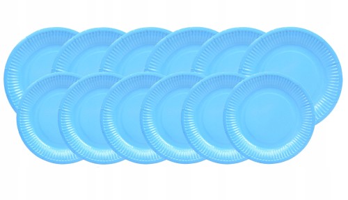 Zestaw urodzinowy talerzyki niebieskie 18 i 23 cm