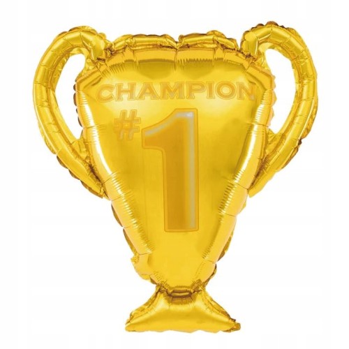 Balon foliowy Puchar złoty 61x65 cm urodzinowy hel