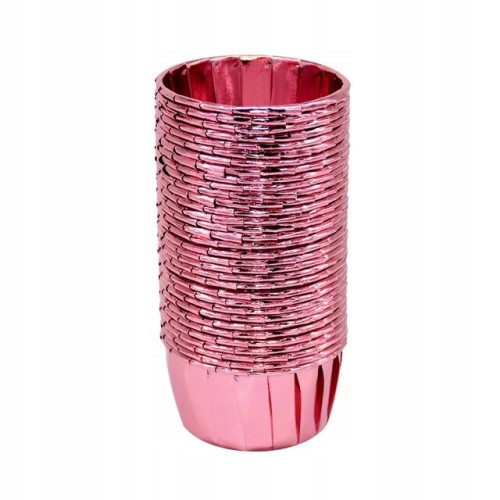 Foremki papilotki na ciasto muffinki różowe 50 szt